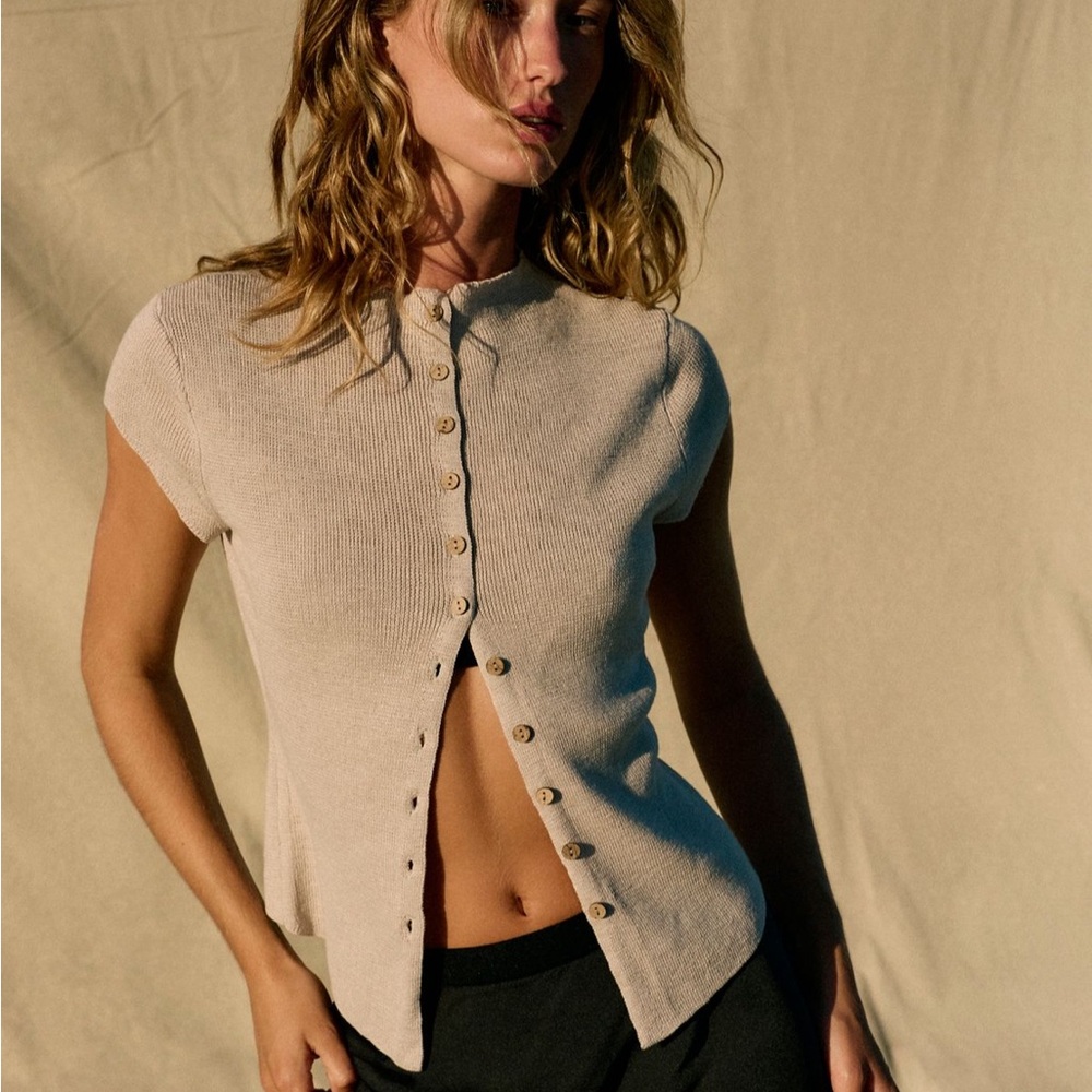 Hazel Sweater Top Color French Oak